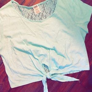 “Pink” Lace Back Crop!